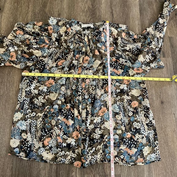 Ulla Johnson Colette Silk Blouse Night Garden - Picture 13 of 14